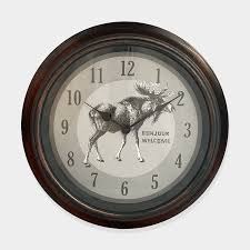 Horloge murale 16'' avec orignal