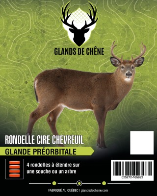 Rondelle de cire glande préorbitale de chevreuil