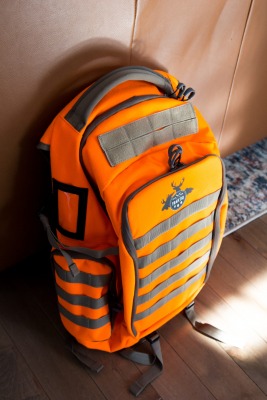 Sac a dos orange de chasse traktiq