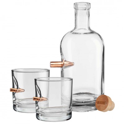 Ensemble de bouteille et verre avec bullet .308 win