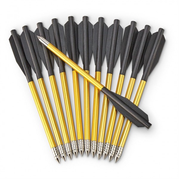 12 Flèches Couleur Pour Pistolet Arbalète - Pointes Acier - HYPERPROTEC