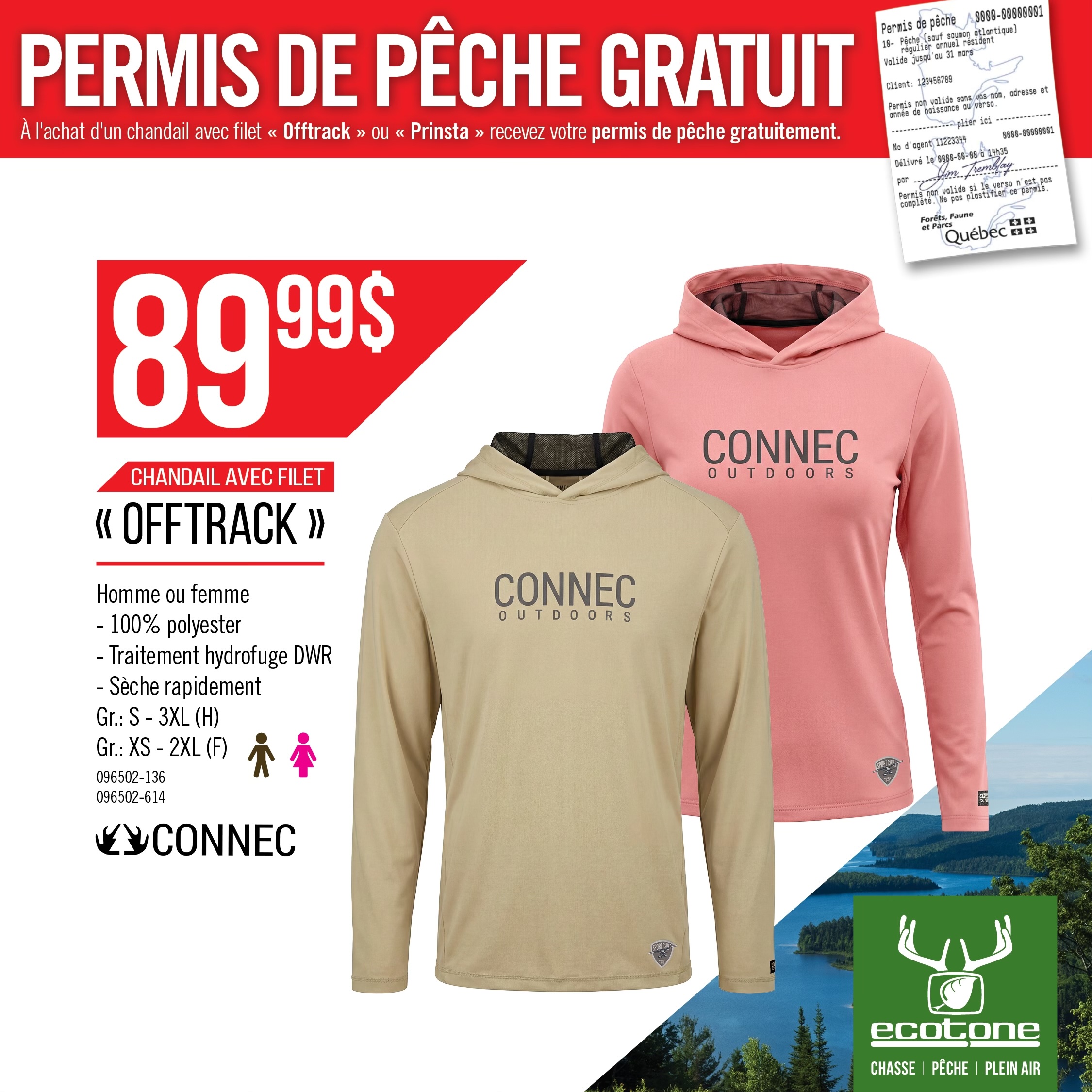 Permis de pêche GRATUIT